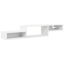 vidaXL Sieninis televizoriaus stovas Sieninis Balta 150 x 28 x 26 cm