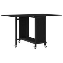 vidaXL Sulankstomas valgomojo stalas su ratukais 130 x 80 x 76,5 cm