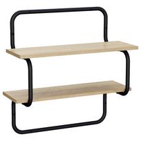 vidaXL 2 aukštų sieninė lentyna Sonoma ąžuolas 80 x 24,5 x 61 cm