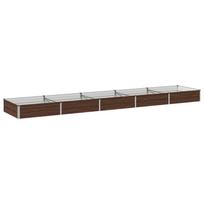 vidaXL Pakelta sodo lova Juodasis riešutmedis 400 x 80 x 24 cm