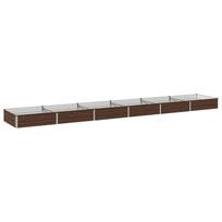 vidaXL Pakelta sodo lova Juodas riešutmedis 480 x 80 x 24 cm