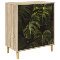 vidaXL Ištraukalas spinta ELBURG Palmių lapų raštas 66 x 36,5 x 75 cm