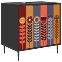 vidaXL Vonios spintelė ESSEN Juodojo ąžuolo 60 x 40 x 61 cm