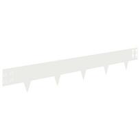 vidaXL Vejo kraštas 10 vnt. 100 x 15 cm Steel Balta