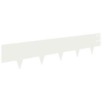 vidaXL Vejo kraštas 50 vnt. 100 x 20 cm Steel Balta