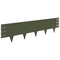 vidaXL Vejo kraštas 20 vnt. 100 x 25 cm Plienas Alyvuogių žalia