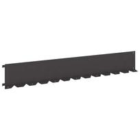 vidaXL Vejo kraštas 30 vnt. 102 x 15 x 4 cm Plienas Juoda