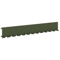 vidaXL Vejo kraštas 20 vnt. 102 x 15 x 4 cm Plienas Alyvuogių žalia
