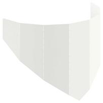 vidaXL Vejo kraštas 100 x 45 cm Plienas Balta