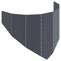 vidaXL Vejo kraštas 100 x 45 cm Plienas Antracito