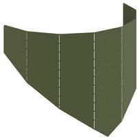 vidaXL Vejo kraštas 100 x 45 cm Plienas Alyvuogių žalia