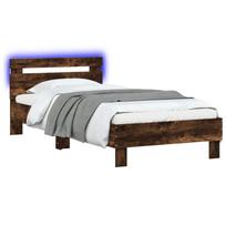 vidaXL Lovos rėmas Dūminio ąžuolo 80 x 200 cm Apdirbta mediena