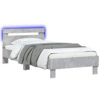 vidaXL Lovos rėmas Betono pilka 80 x 200 cm Apdirbta mediena