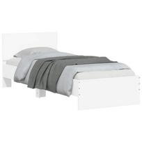 vidaXL Lovos Rėmas su Galvūgaliu Balta 80 x 200 cm Apdirbta mediena