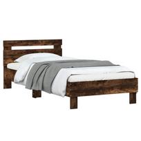 vidaXL Lovos rėmas Dūminio ąžuolo 80 x 200 cm Apdirbta mediena