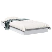 vidaXL Grindų lovos rėmas Balta 80 x 200 cm Apdirbta mediena