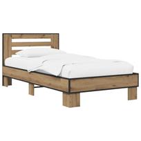 vidaXL Lovos Rėmas su Galvūgaliu Artisano ąžuolo 80 x 200 cm