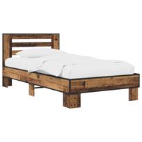 vidaXL Lovos Rėmas su Galvūgaliu Sendintos medienos 80 x 200 cm