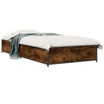 vidaXL Lovos rėmas Dūminio ąžuolo 80 x 200 cm Apdirbta mediena