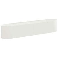 vidaXL Pakelta sodo lova Balta 220 x 40 x 40 cm Plienas