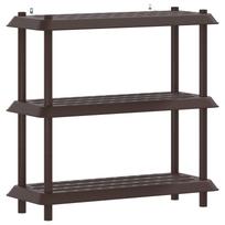 vidaXL Lentynų sistema 3 lygiai 100 x 40 x 96 cm PP Ruda