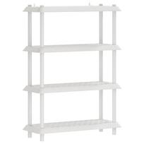 vidaXL Lentynų sistema 4 lygiai 100 x 40 x 136,5 cm PP Balta