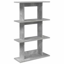 vidaXL Sieninė lentyna Betono pilka 56 x 20 x 90 cm