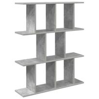 vidaXL Sieninė lentyna Betono pilka 102 x 20 x 96 cm