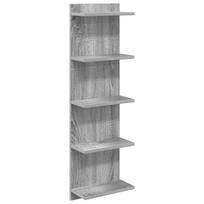 vidaXL Sieninė lentyna Pilka Sonoma 30 x 15 x 100 cm Apdirbta mediena