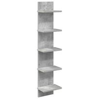 vidaXL Sieninė lentyna Betono pilka 22 x 15 x 100 cm Apdirbta mediena