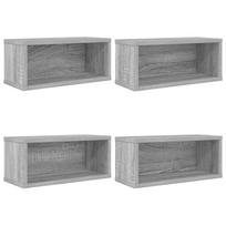 vidaXL CD saugojimo stovas 4 vnt. Pilka Sonoma 40 x 17 x 17 cm