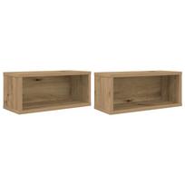 vidaXL CD saugojimo stovas 2 vnt. Artisano ąžuolo 40 x 17 x 17 cm