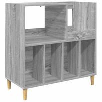 vidaXL Plokštelių grotuvo stovas Pilka Sonoma 82 x 39,5 x 82,5 cm