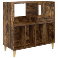 vidaXL Plokštelių grotuvo stovas Dūminio ąžuolo 82 x 39,5 x 82,5 cm