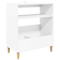 vidaXL Plokštelių grotuvo stovas Balta 71 x 39,5 x 83 cm