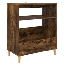 vidaXL Plokštelių grotuvo stovas Dūminio ąžuolo 71 x 39,5 x 83 cm