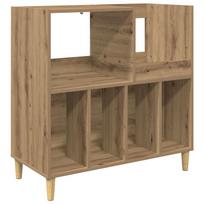 vidaXL Plokštelių grotuvo stovas Artisano ąžuolo 82 x 39,5 x 82,5 cm