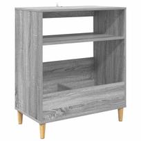 vidaXL Plokštelių grotuvo stovas Pilka Sonoma 71 x 39,5 x 83 cm