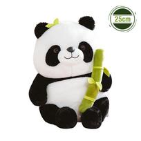 Mielas ir žavus bambuko vamzdelio pandų kolekcijos pliušinis žaislas, žavingi pliušiniai žaisliukai, kimštas gyvūnas, meškiuko lėlė, dvipusis stilius, vaikų Valentino dienos dovanos black