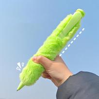 New Plush Big Ballpoint Pen Plastic Large Oversize Writting Pen Creative Novelty Toy Huge Neutral Pen Stationery rožinė