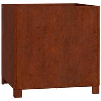 vidaXL Lovelis su kojelėmis, rūdžių, 50x50x50cm, Corten plienas