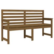 vidaXL Sodo suoliukas, medaus rudas, 159,5x48x91,5cm, pušies masyvas