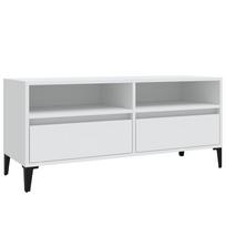 vidaXL Televizoriaus spintelė, balta, 100x34,5x44,5cm, mediena