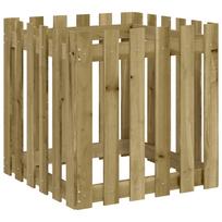 vidaXL Sodo lovelis, 60x60x60cm, impregnuota pušis, tvorelės dizaino