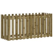 vidaXL Sodo lovelis, 150x50x70cm, impregnuota pušis, tvorelės dizaino