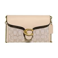 COACH Tabby 20 Classic Signature Jacquard Fabric Calf Leather Hand-Hand Shoulder Crossbody Bag Medium Women's Pink rožinė