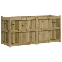 vidaXL Sodo lovelis, 150x50x70cm, impregnuota pušies mediena