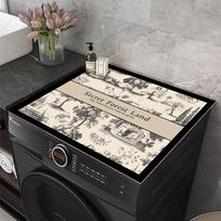 American Style Household Drum Washing Machine and Refrigerator Dust Cover Pad 30x40 cm white