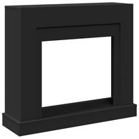 vidaXL Židinio apvadas, juodas, 100x30x87,5cm, apdirbta mediena