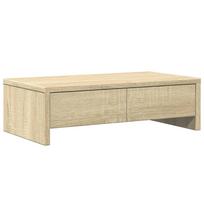 vidaXL Monitoriaus stovas su stalčiais, ąžuolo, 50x27x15cm, mediena